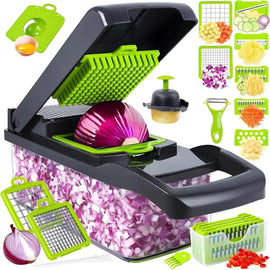 Vegetable Chopper & Mandolin Slicer – Multi-Functional Kitchen Tool – choppers, dicer, adz (Image 1)