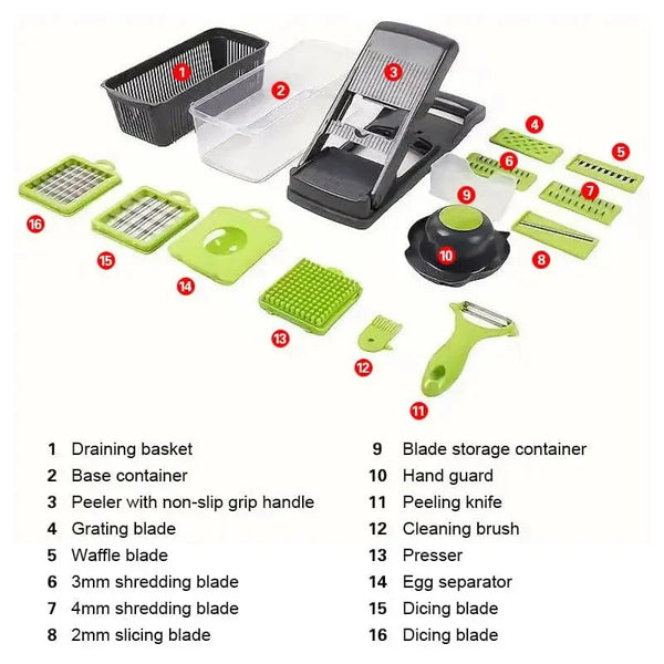Vegetable Chopper & Mandolin Slicer – Multi-Functional Kitchen Tool – choppers, dicer, adz (Image 2)