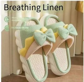 Women's Breathable Linen Slippers with Soft Anti-Skid Soles – sneaker, tap, pumps (Image 1)