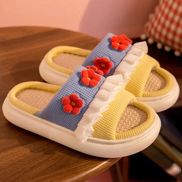 Women's Breathable Linen Slippers with Soft Anti-Skid Soles – sneaker, tap, pumps (Image 3)