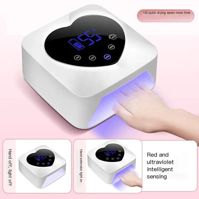 X20 Wireless Nail Lamp – Rechargeable Lithium Battery – flashlight, receiver, discharge (Image 2)