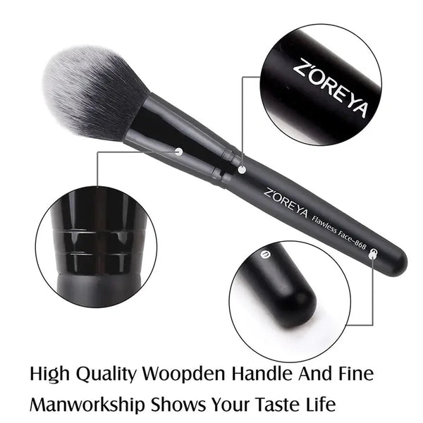 ZOREYA 15-Piece Makeup Brush Set – Professional Soft Bristles – pencil, pencilled, knot (Image 3)