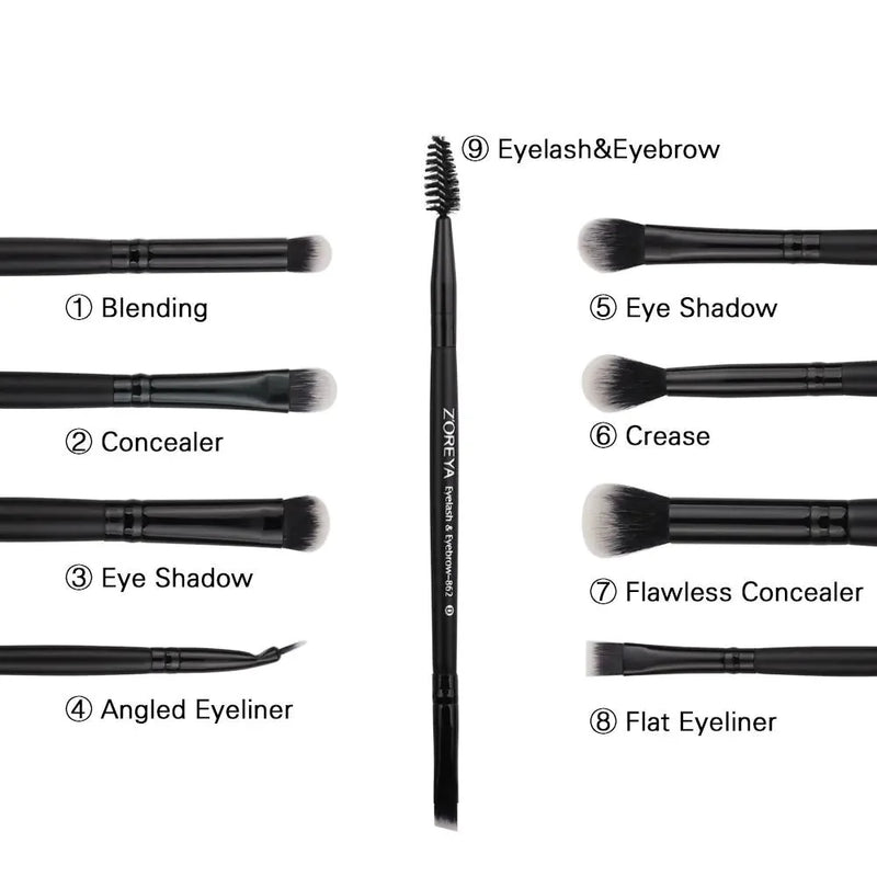 ZOREYA 15-Piece Makeup Brush Set – Professional Soft Bristles – pencil, pencilled, knot (Image 6)